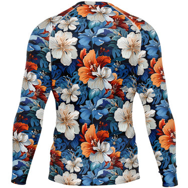 Chokefish™ Long Sleeve Rashguard Floral Men's Shirt-008